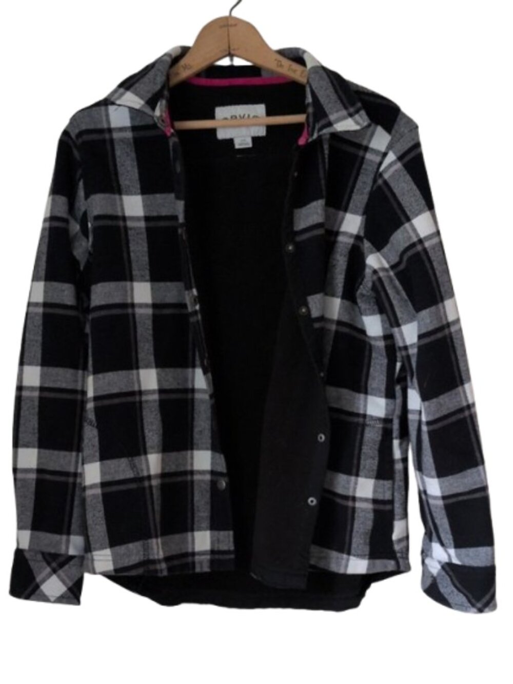 Orvis Women's Size L Plaid Print Snap Close Lined Shirt Jacket Shacket w/Pockets